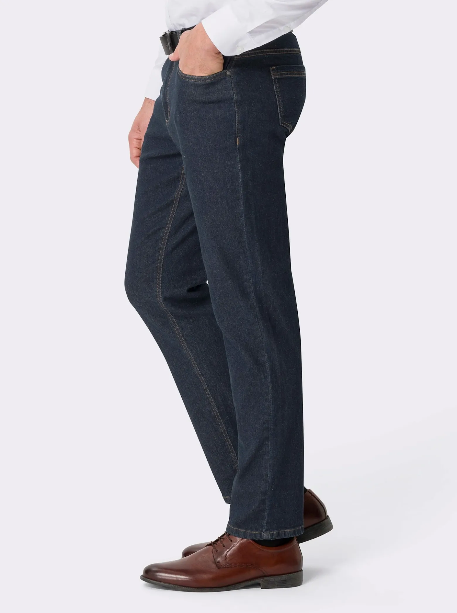 5-Pocket-Jeans mit Kontrastnähten