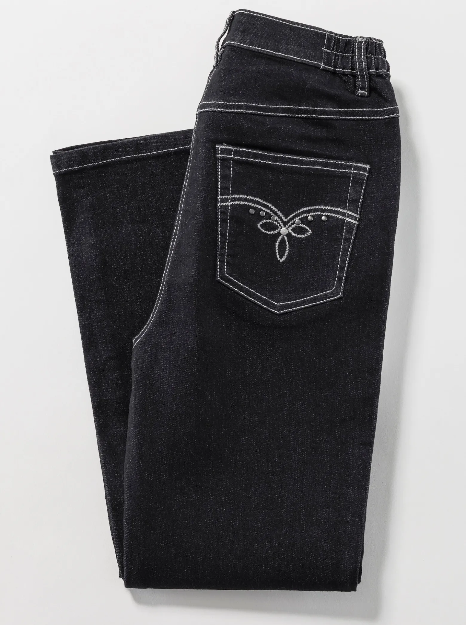 5-Pocket-Jeans mit Stickerei-Motiv