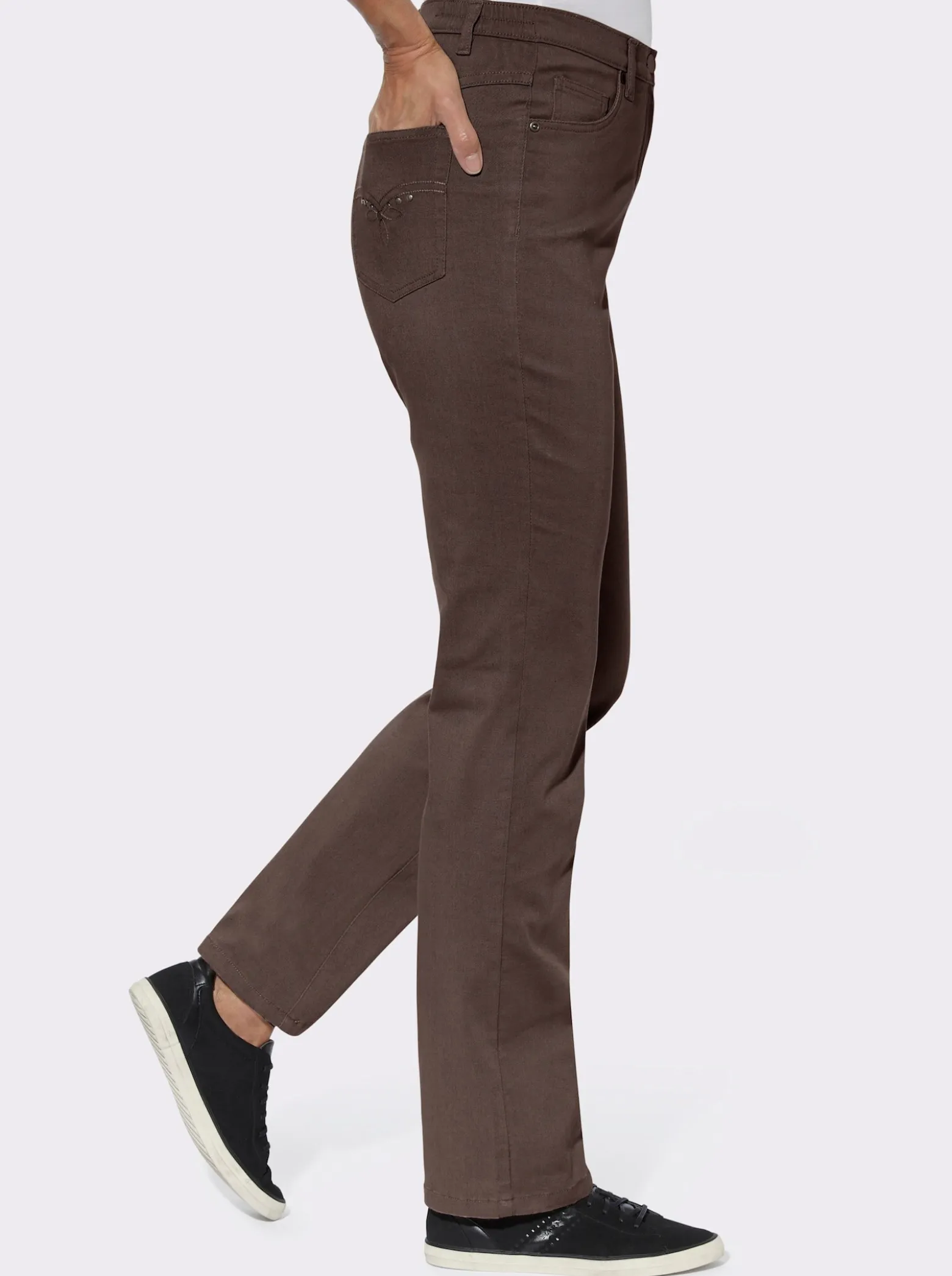 5-Pocket-Jeans mit Stickerei-Motiv