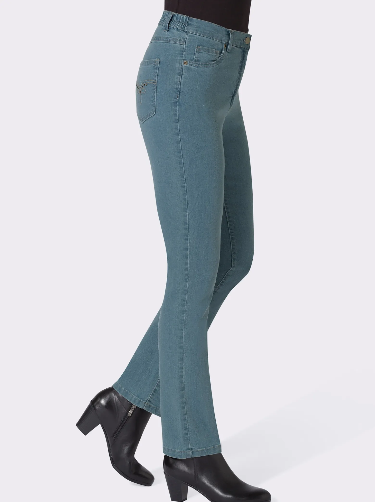 5-Pocket-Jeans mit Stickerei-Motiv