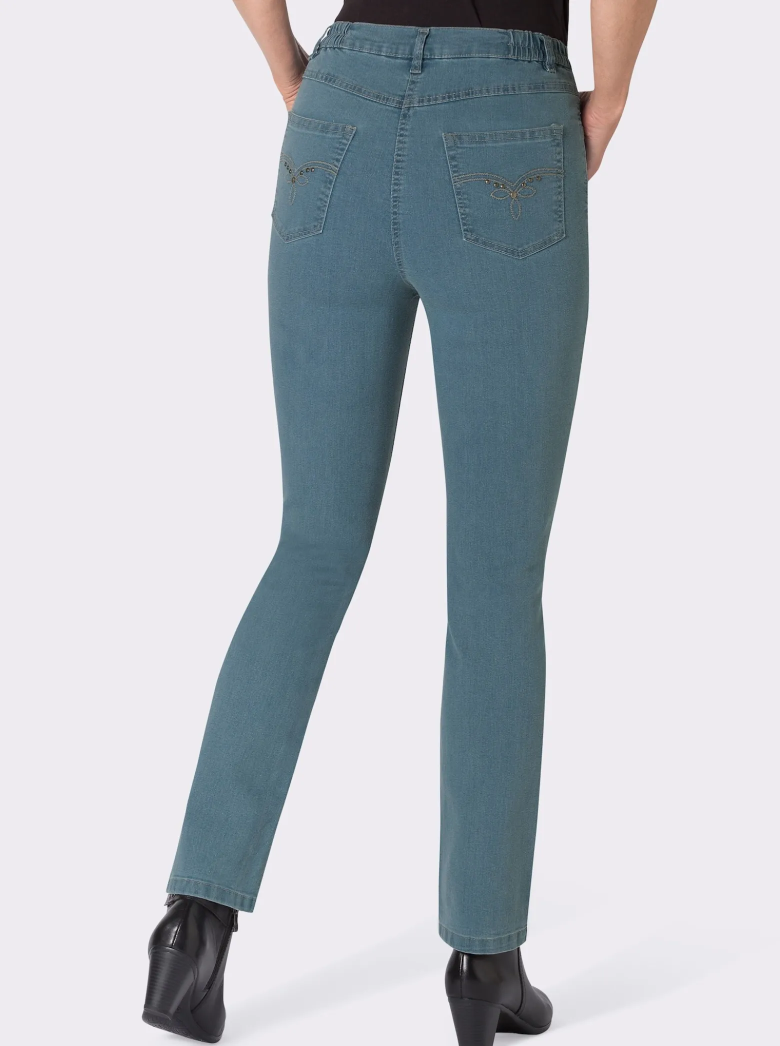 5-Pocket-Jeans mit Stickerei-Motiv