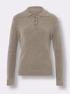 Polopullover aus Chenillegarn