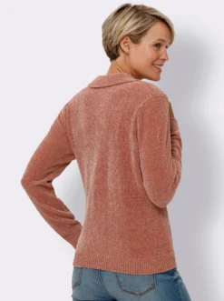Polopullover aus Chenillegarn