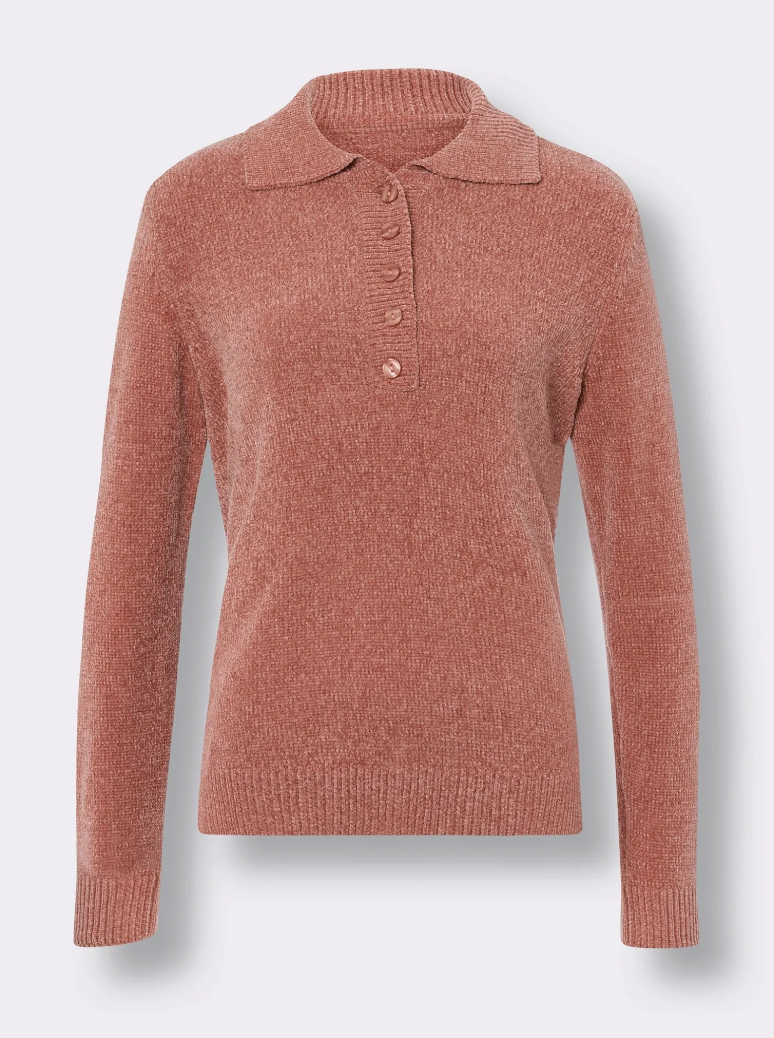 Polopullover aus Chenillegarn