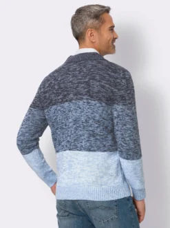 Polopullover im Colour-Blocking-Dessin