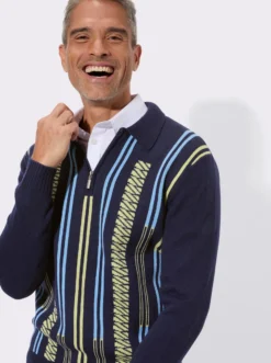 Polopullover im Jacquardmuster