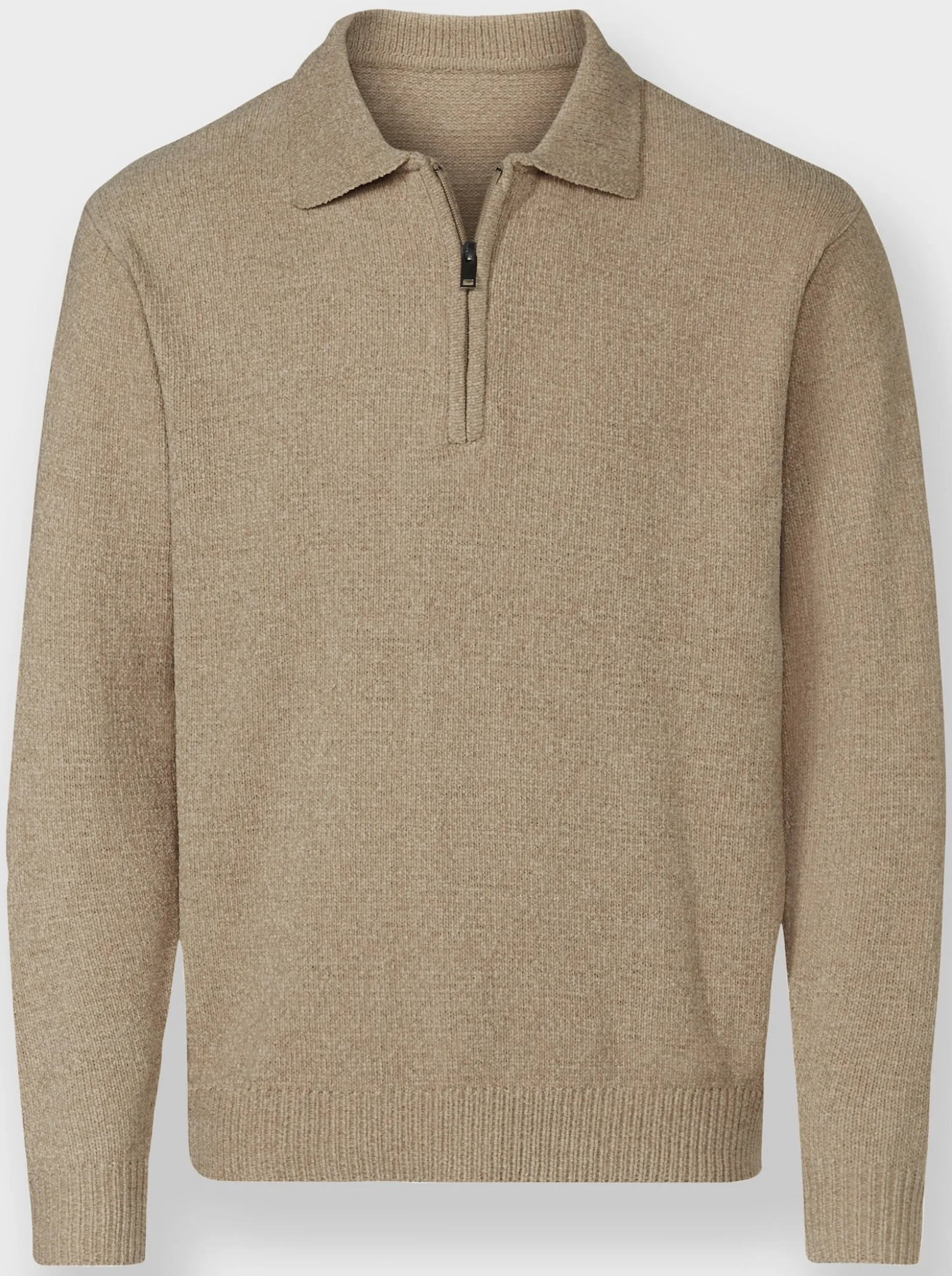 Polopullover in Melange-Optik