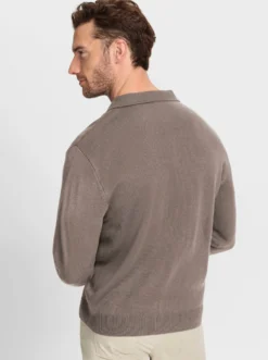 Polopullover mit gerippten Bündchen