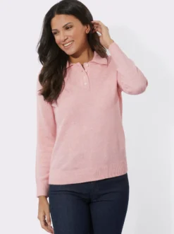 Polopullover mit Knopfleiste