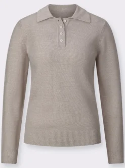 Polopullover mit Knopfleiste
