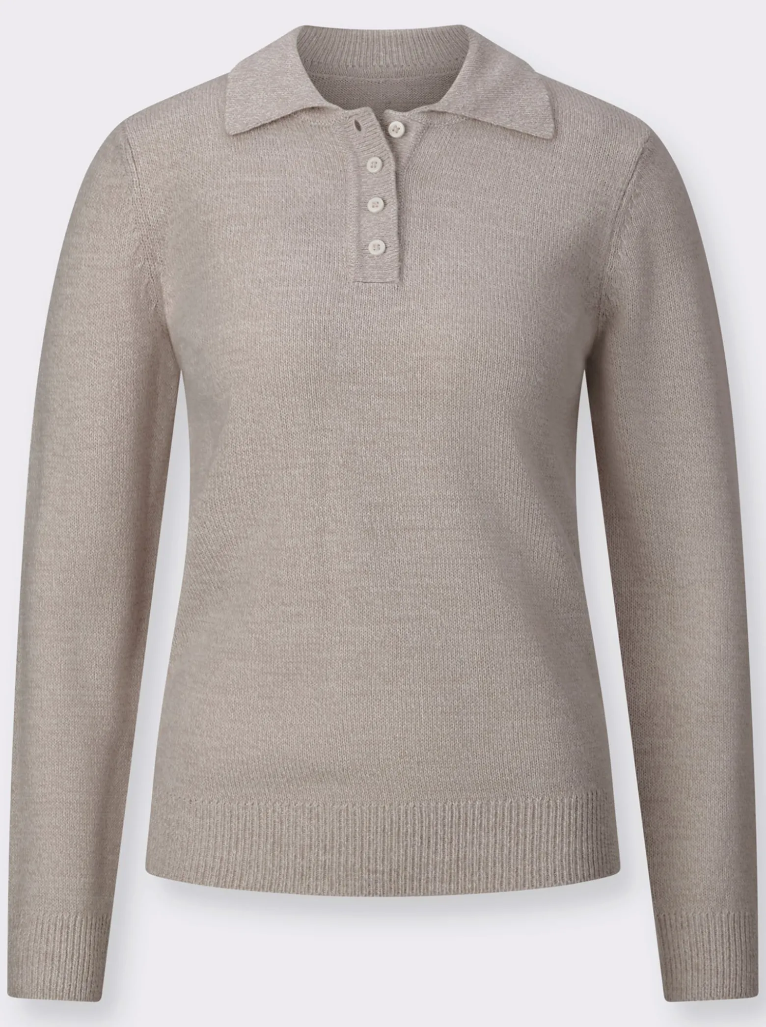 Polopullover mit Knopfleiste