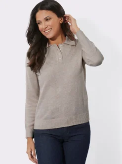 Polopullover mit Knopfleiste