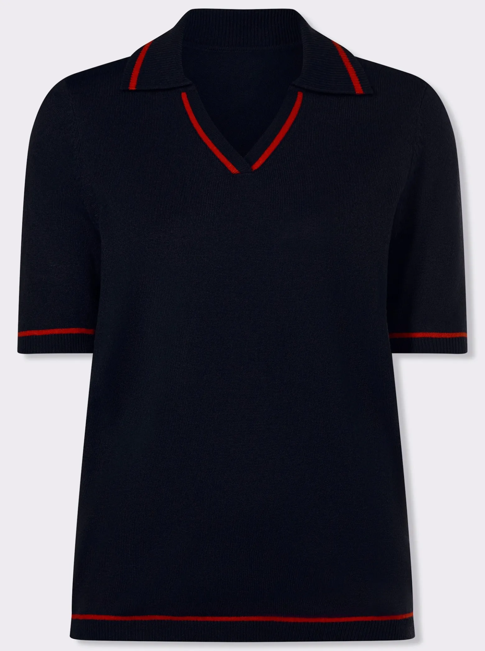 Polopullover mit Kontrast-Akzenten
