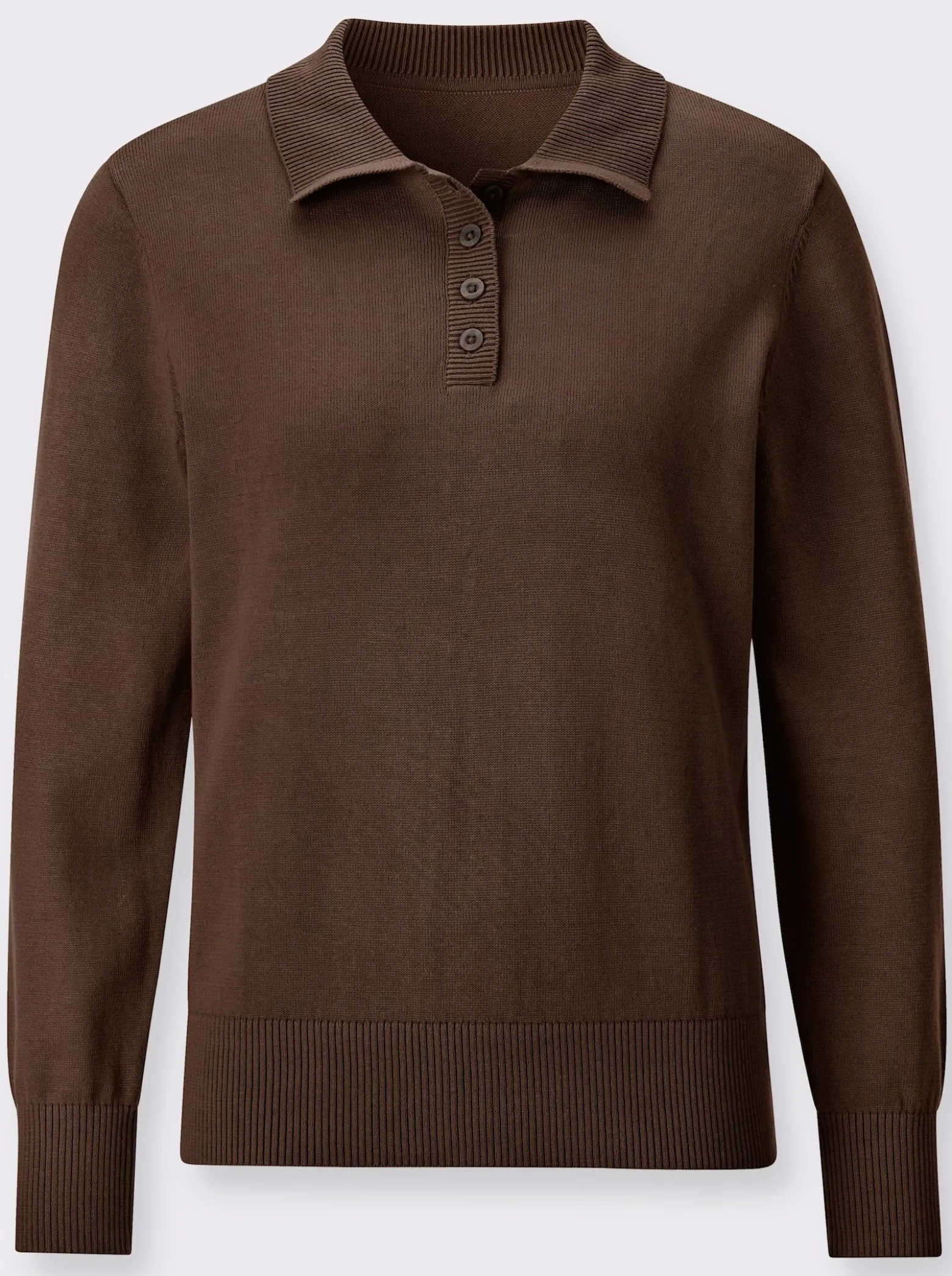 Polopullover mit kurzer Knopfleiste