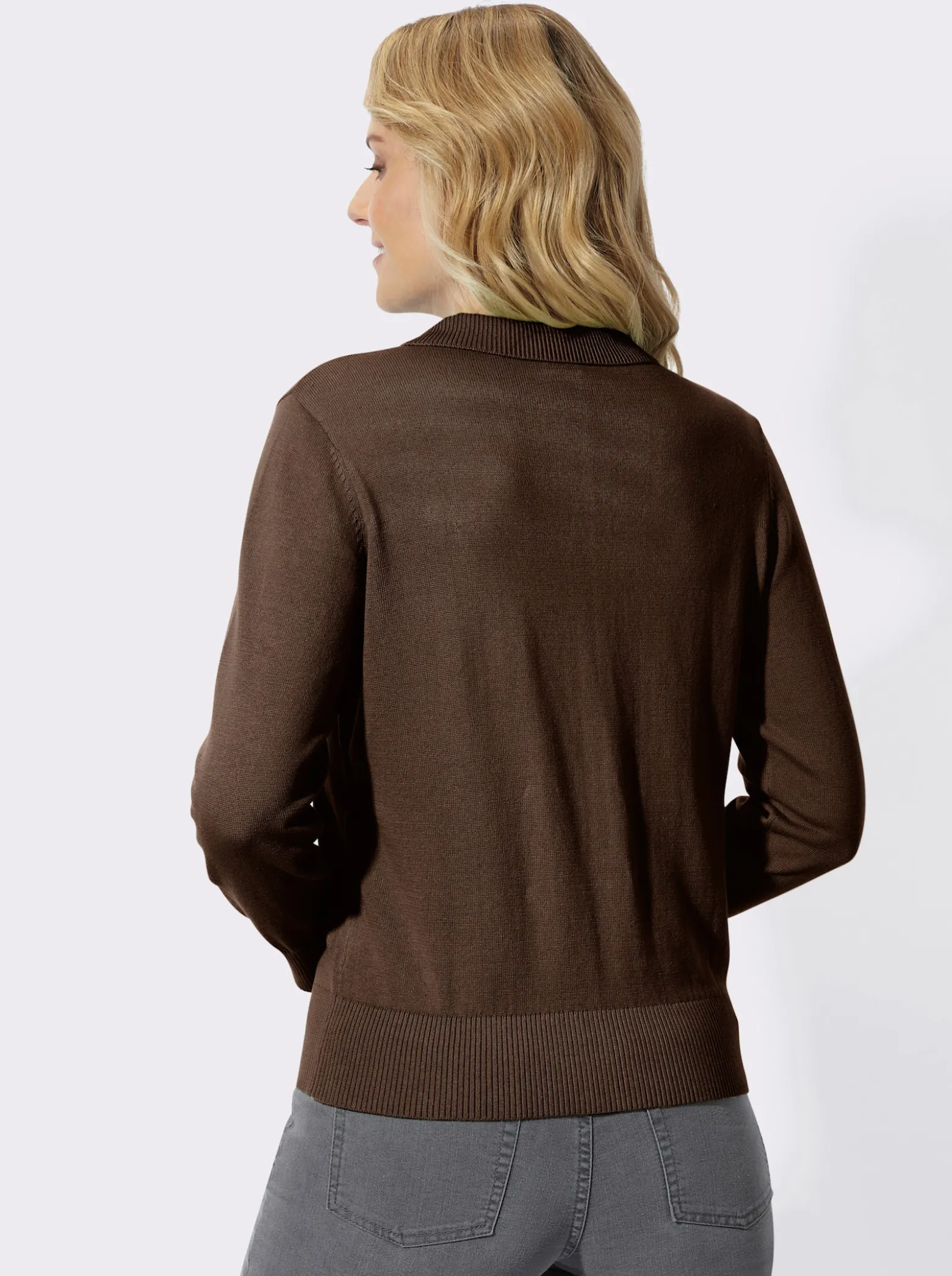 Polopullover mit kurzer Knopfleiste