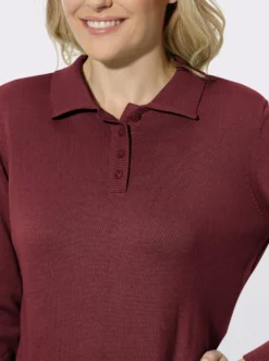 Polopullover mit kurzer Knopfleiste