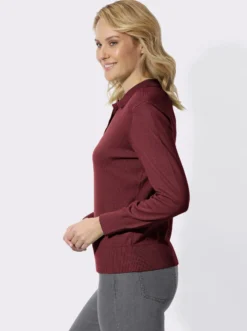 Polopullover mit kurzer Knopfleiste