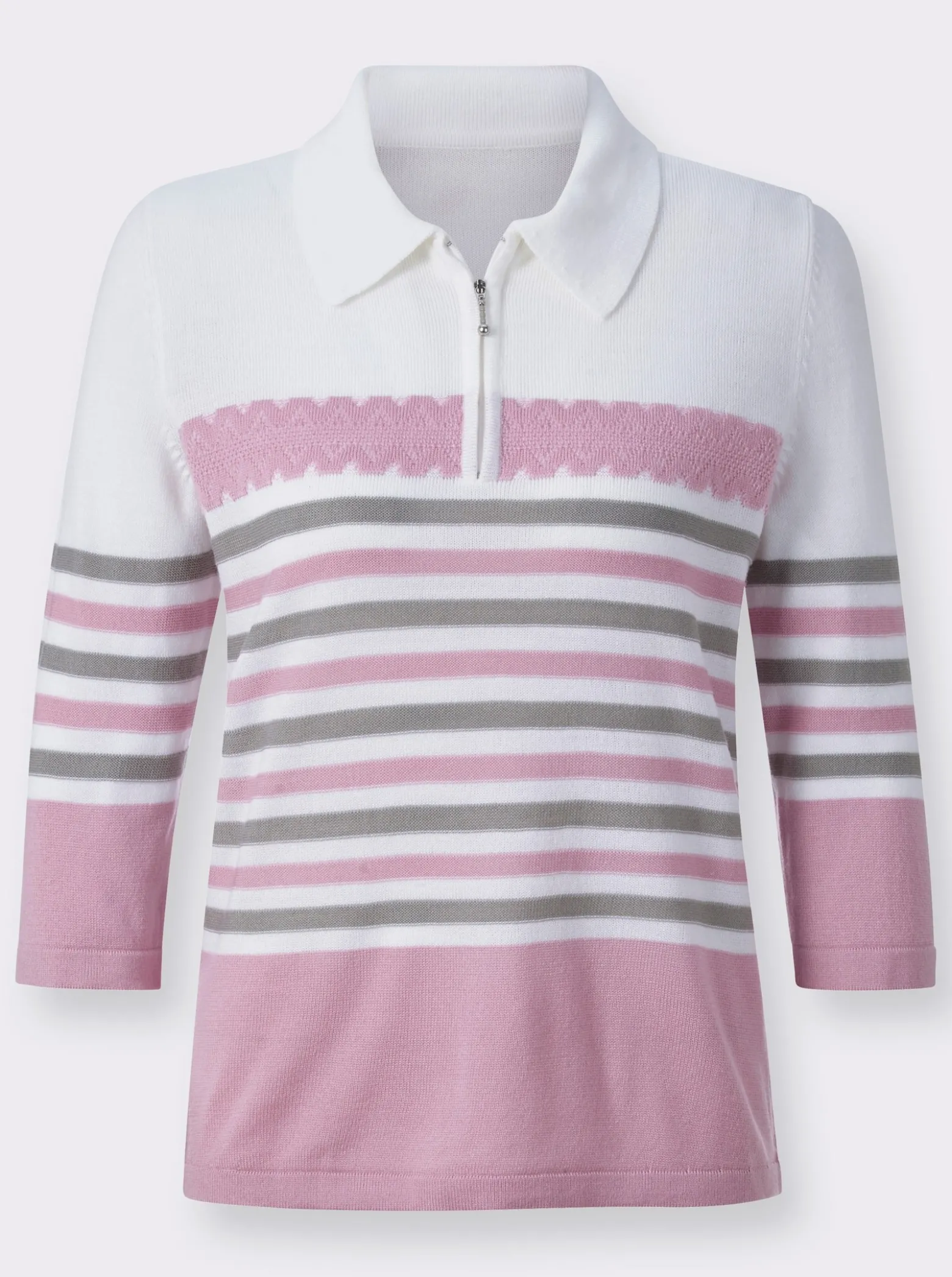 Polopullover mit Ringelmuster
