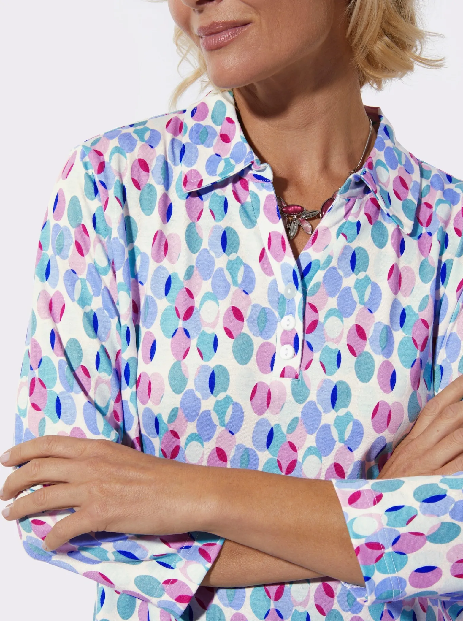 Poloshirt im Baumwoll/Modal-Mix