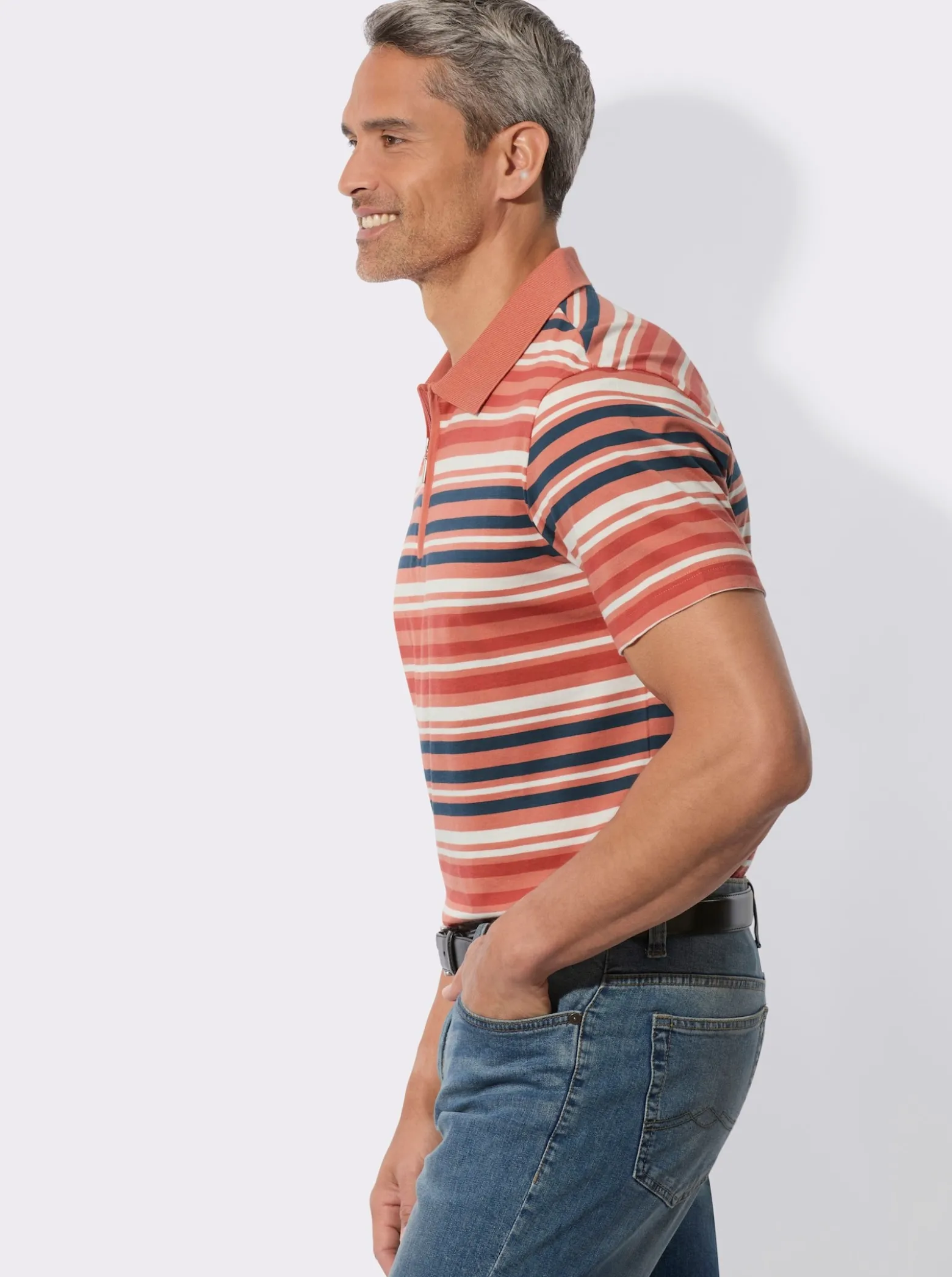 Poloshirt im Ringel-Dessin