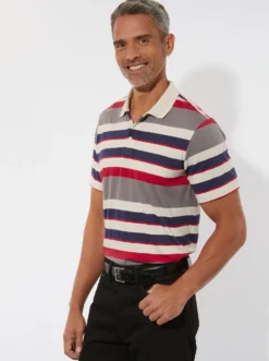 Poloshirt im Ringel-Muster