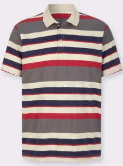 Poloshirt im Ringel-Muster