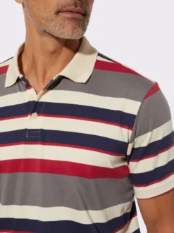 Poloshirt im Ringel-Muster