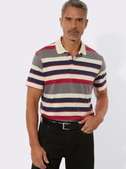 Poloshirt im Ringel-Muster