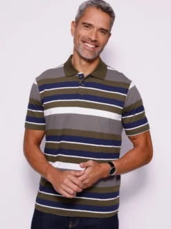 Poloshirt im Ringel-Muster