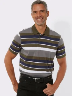 Poloshirt im Ringel-Muster