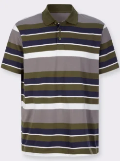 Poloshirt im Ringel-Muster