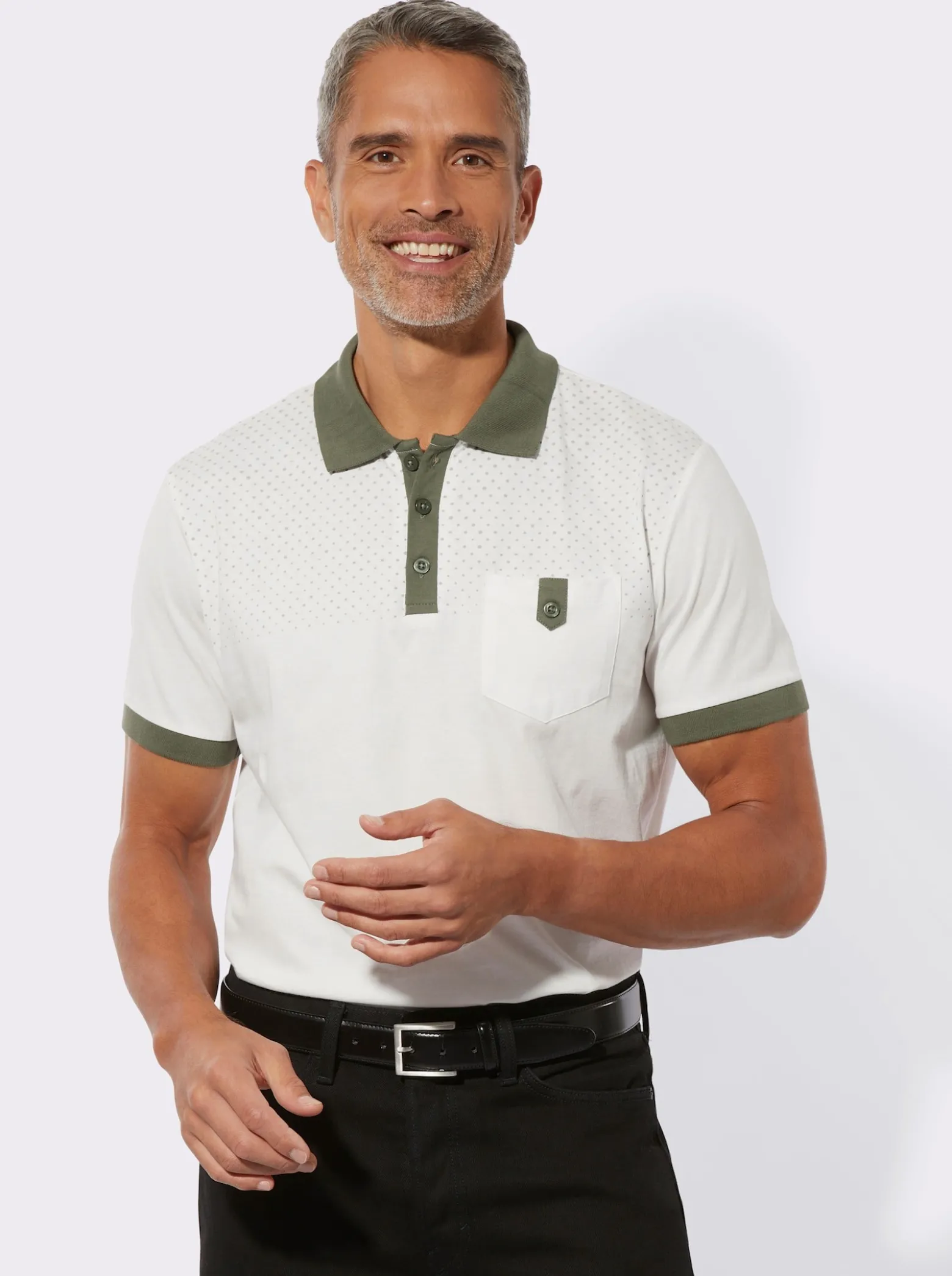 Poloshirt mit Druck im Vorderteil