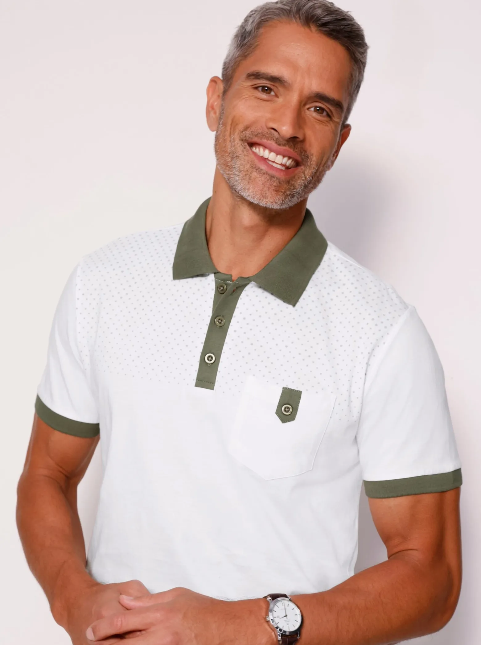 Poloshirt mit Druck im Vorderteil