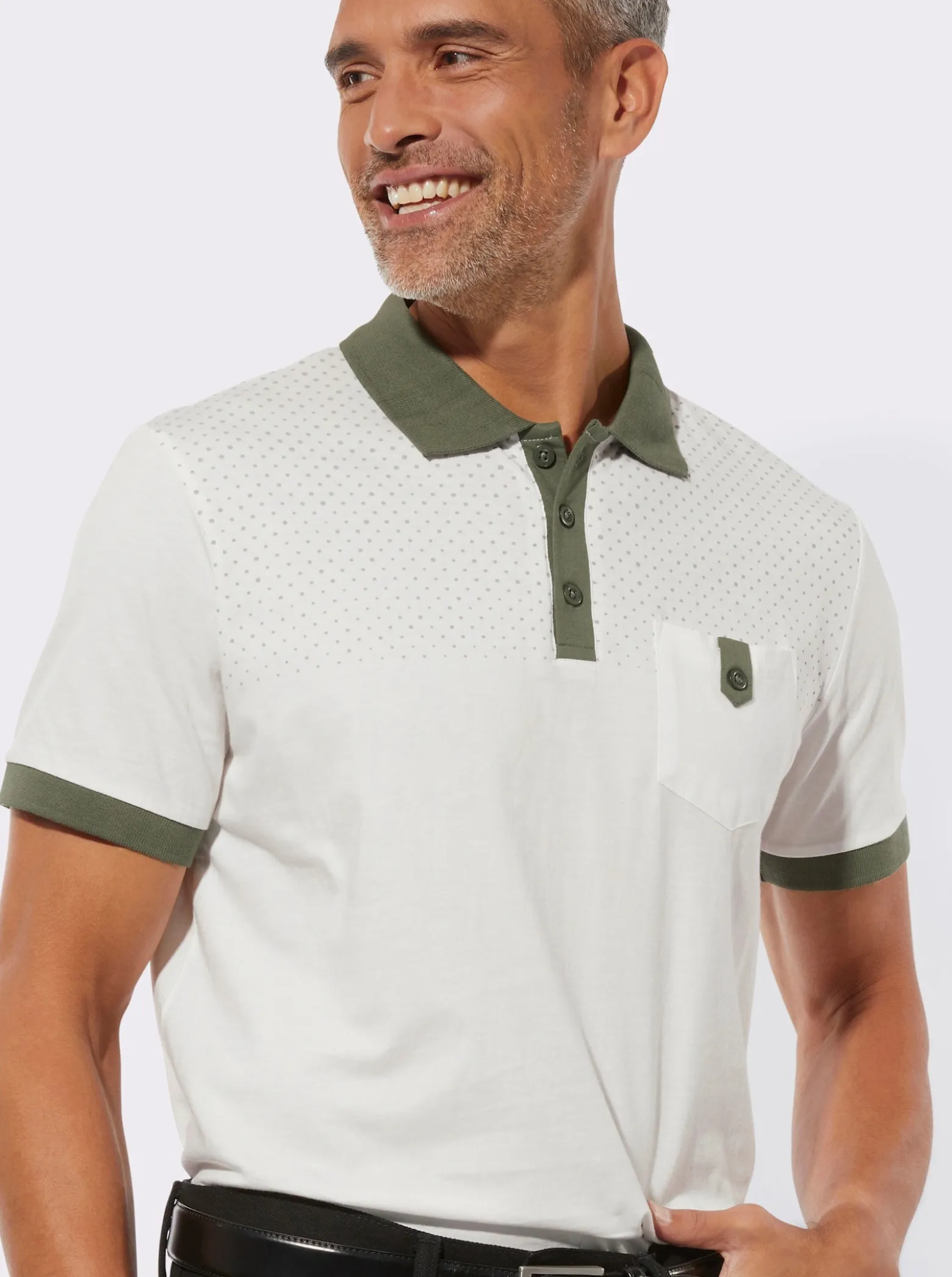 Poloshirt mit Druck im Vorderteil