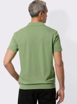 Poloshirt mit elastischem Saumabschluss