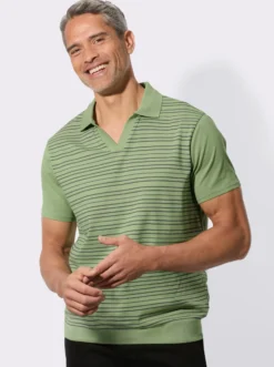 Poloshirt mit elastischem Saumabschluss