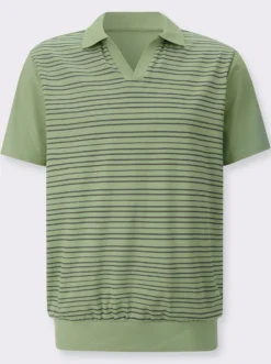 Poloshirt mit elastischem Saumabschluss