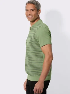 Poloshirt mit elastischem Saumabschluss