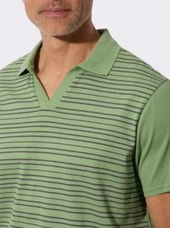 Poloshirt mit elastischem Saumabschluss