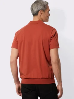 Poloshirt mit elastischem Saumabschluss