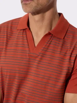 Poloshirt mit elastischem Saumabschluss