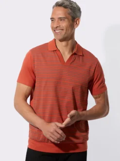 Poloshirt mit elastischem Saumabschluss
