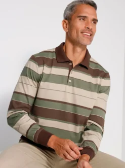 Poloshirt mit elastischen Bündchen