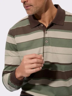 Poloshirt mit elastischen Bündchen