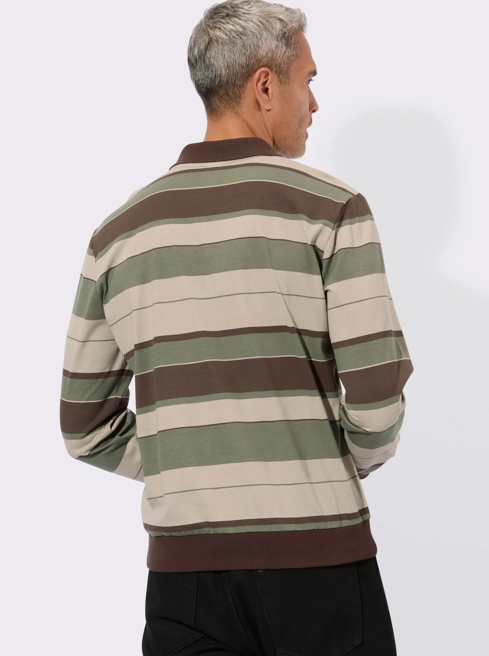 Poloshirt mit elastischen Bündchen