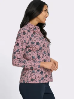 Poloshirt mit floralem Druck