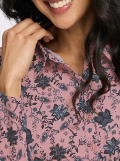 Poloshirt mit floralem Druck