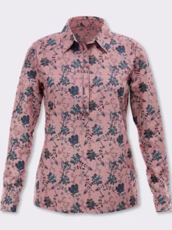 Poloshirt mit floralem Druck