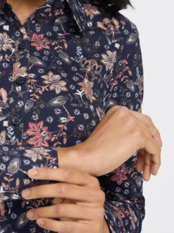 Poloshirt mit floralem Druck