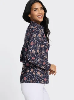 Poloshirt mit floralem Druck